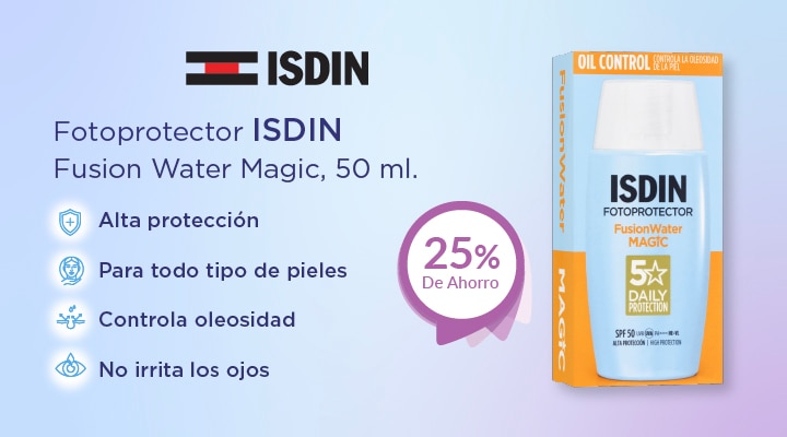 fotoprotector ISDIN Fusio water magic, 50 ml con 25% de descuento